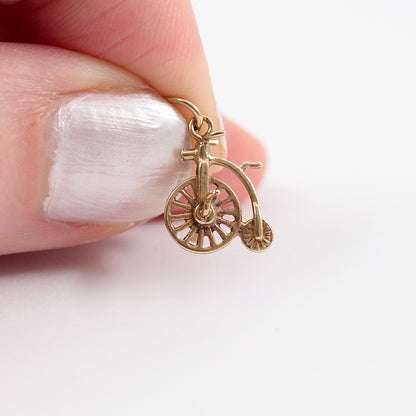 Vintage 9ct Gold Penny Farthing Charm