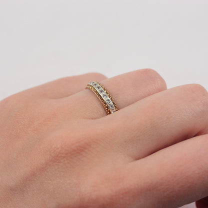Vintage 9ct Gold Spinel Full Eternity Ring, 1970