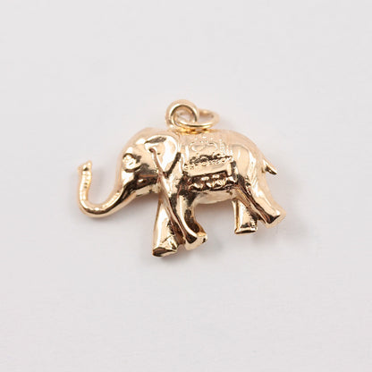Vintage 9ct Gold Elephant Charm, 1975