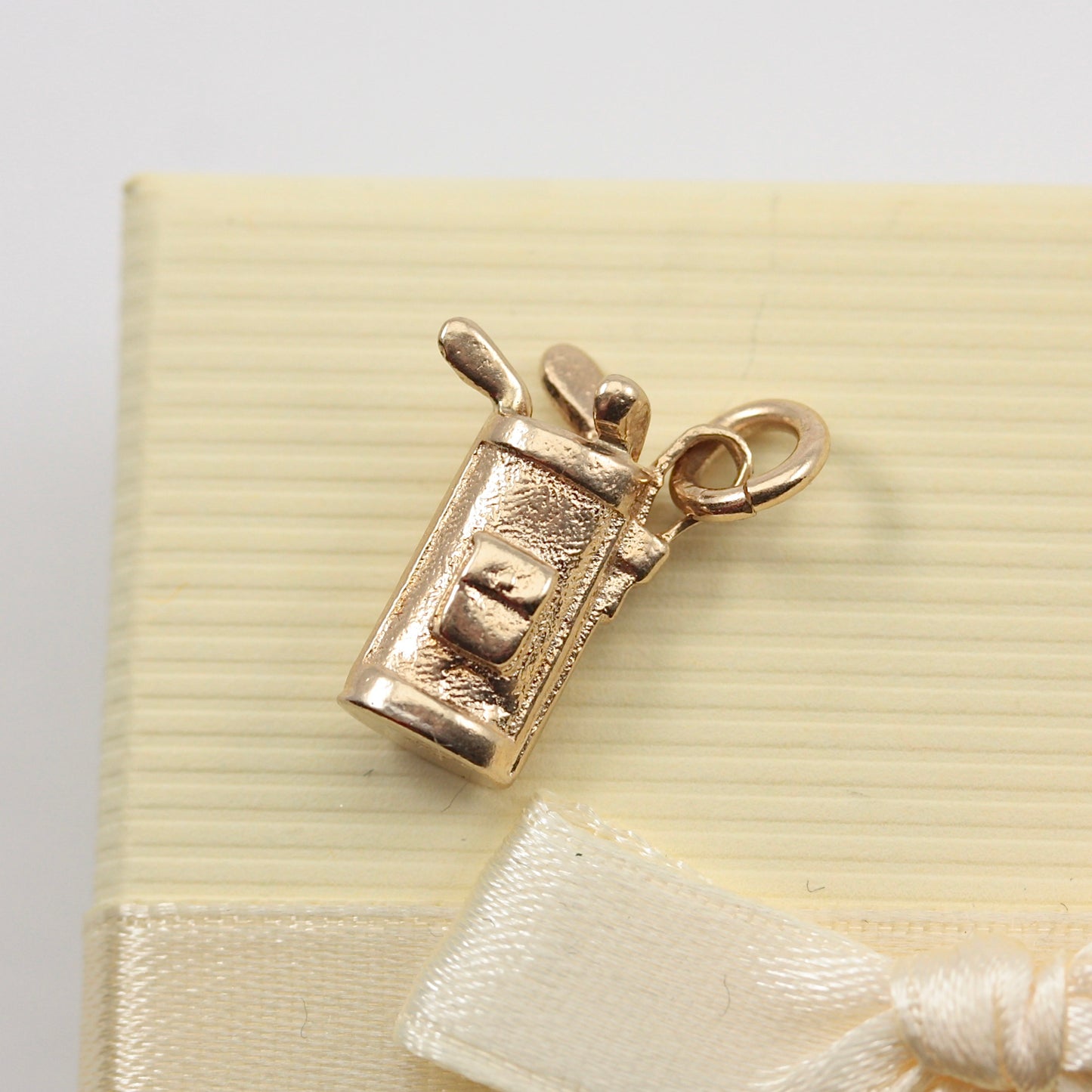 Vintage 9ct Gold Golf Club Set Charm, 1967