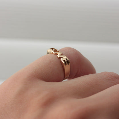 Vintage 9ct Gold 'LOVE' Ring, 1986