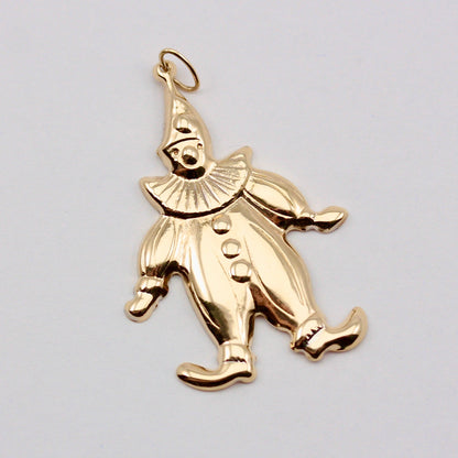 Vintage 9ct Gold Clown Pendant 