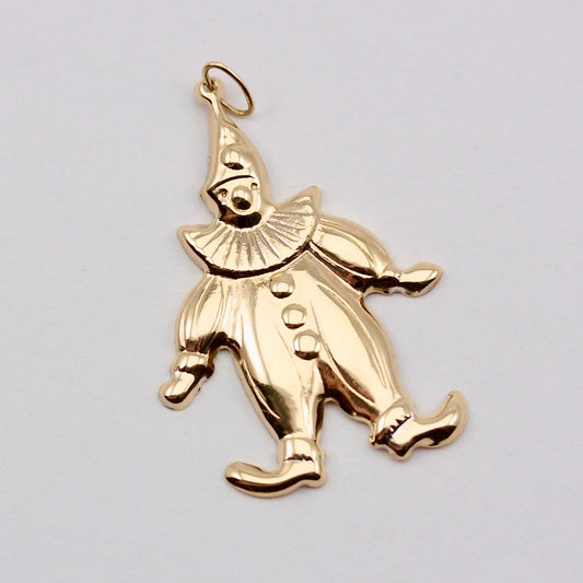 Vintage 9ct Gold Clown Pendant 