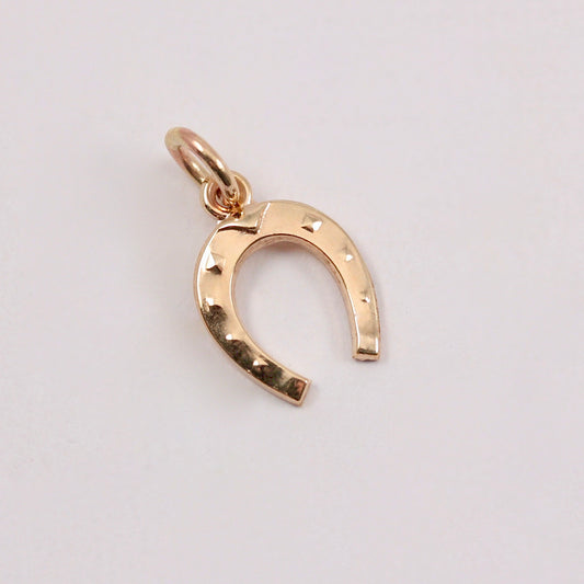vintage 9ct gold horseshoe charm