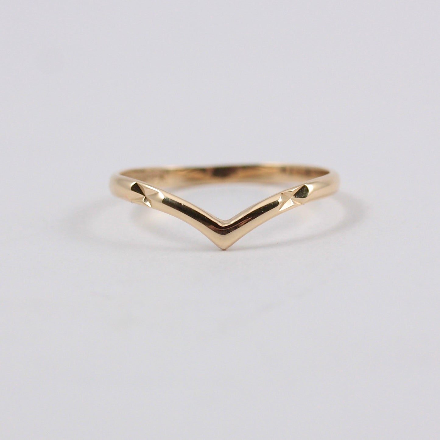 Dainty Vintage 9ct Gold Wishbone Ring, 1988