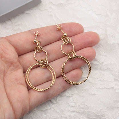 9ct gold qvc dangle earrings