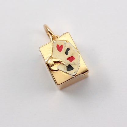 Vintage 9ct Gold Deck of Playing Cards Charm, GJLD, 1968