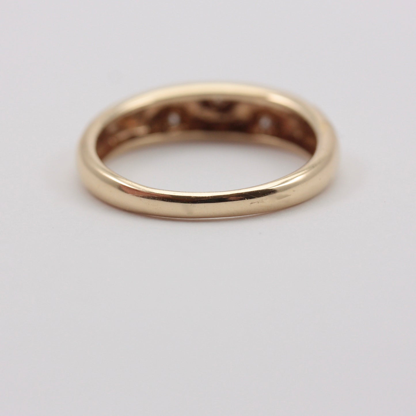 Pre-owned 9ct Gold Star Set Diamond Domed Ring