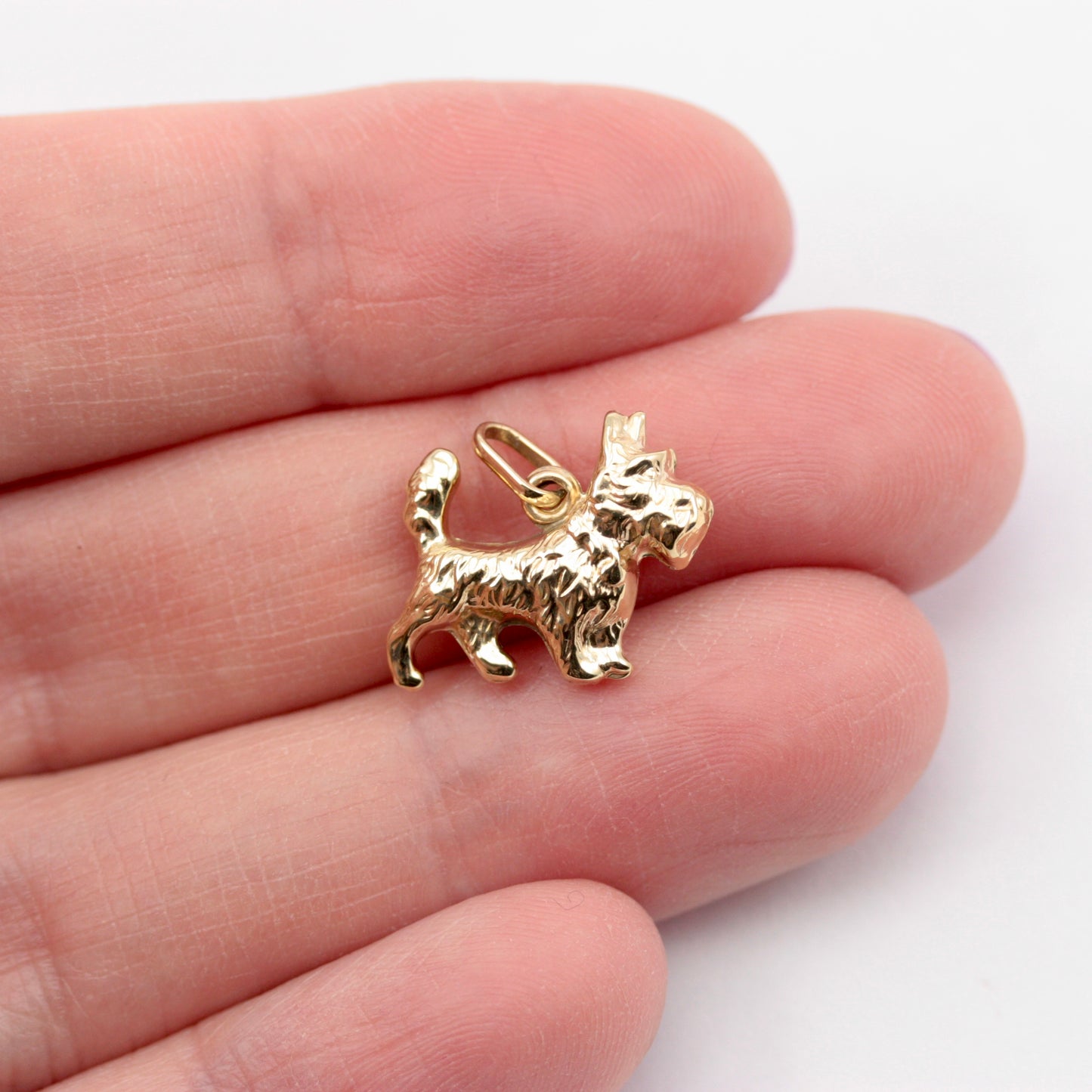 Vintage 9ct Gold Scottie Dog Charm