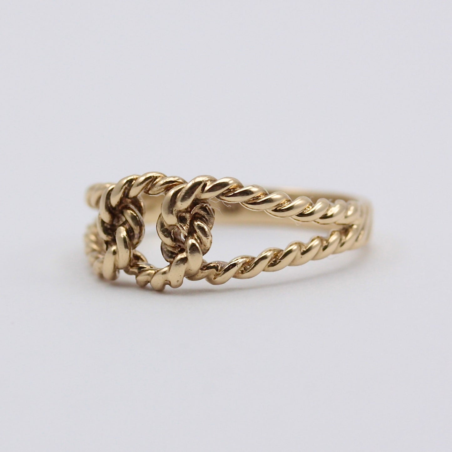 Vintage 9ct Gold Rope Knot Ring, 1978