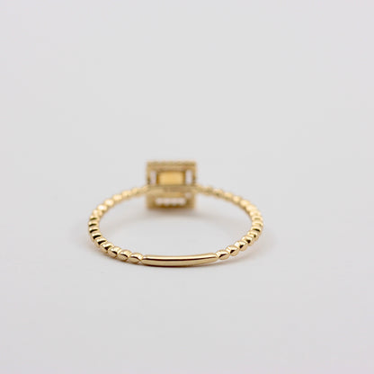 Dainty 14ct Gold Citrine Solitaire Ring