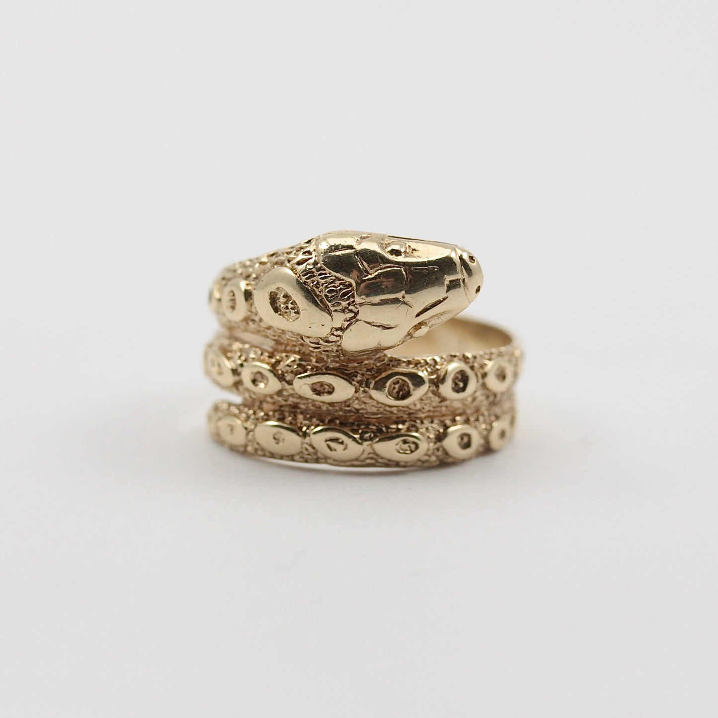 Vintage 9ct Gold Snake Ring, 1974