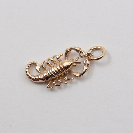 Vintage 9ct Gold Scorpion Charm, 1958
