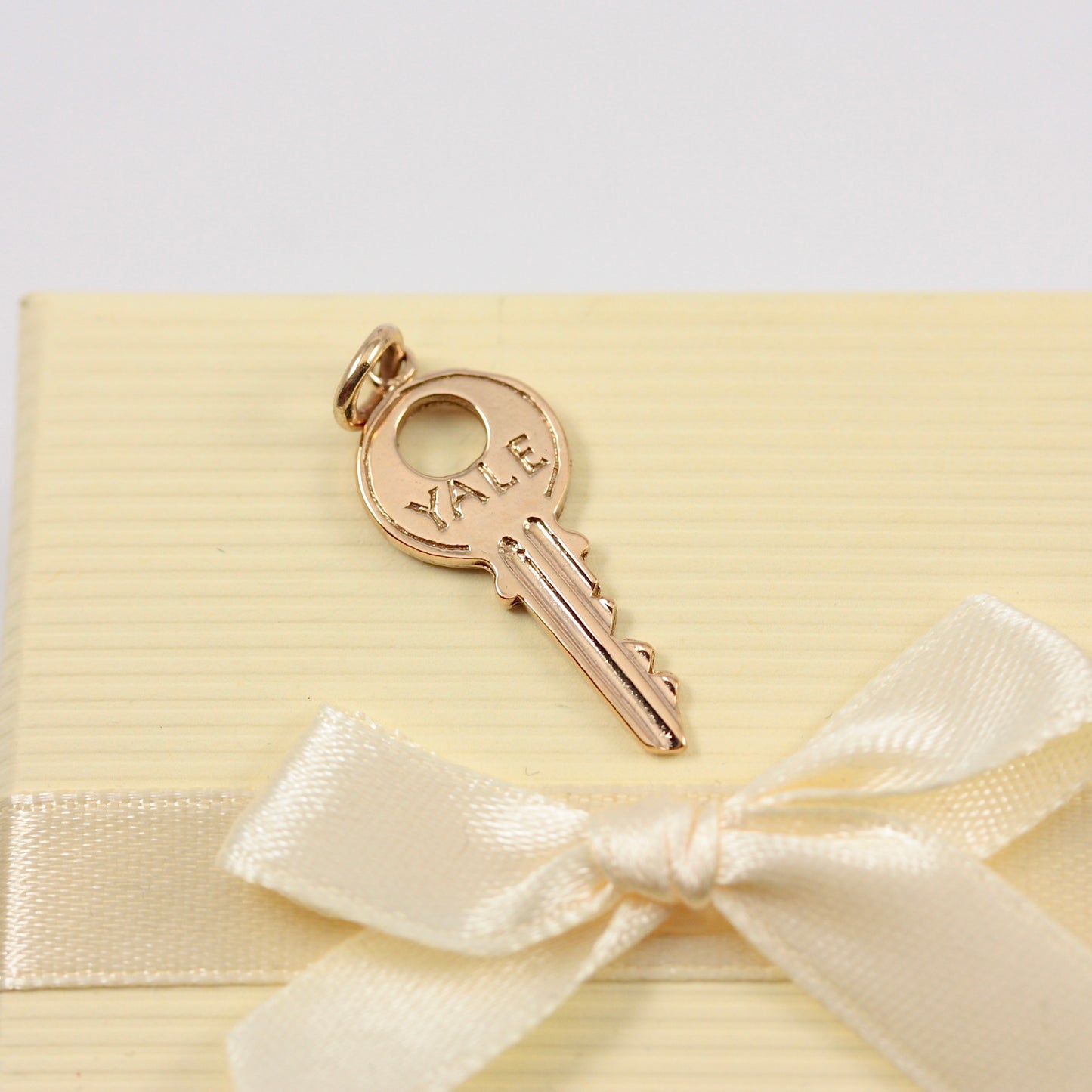 Vintage 9ct Gold Yale Key Charm, 1961