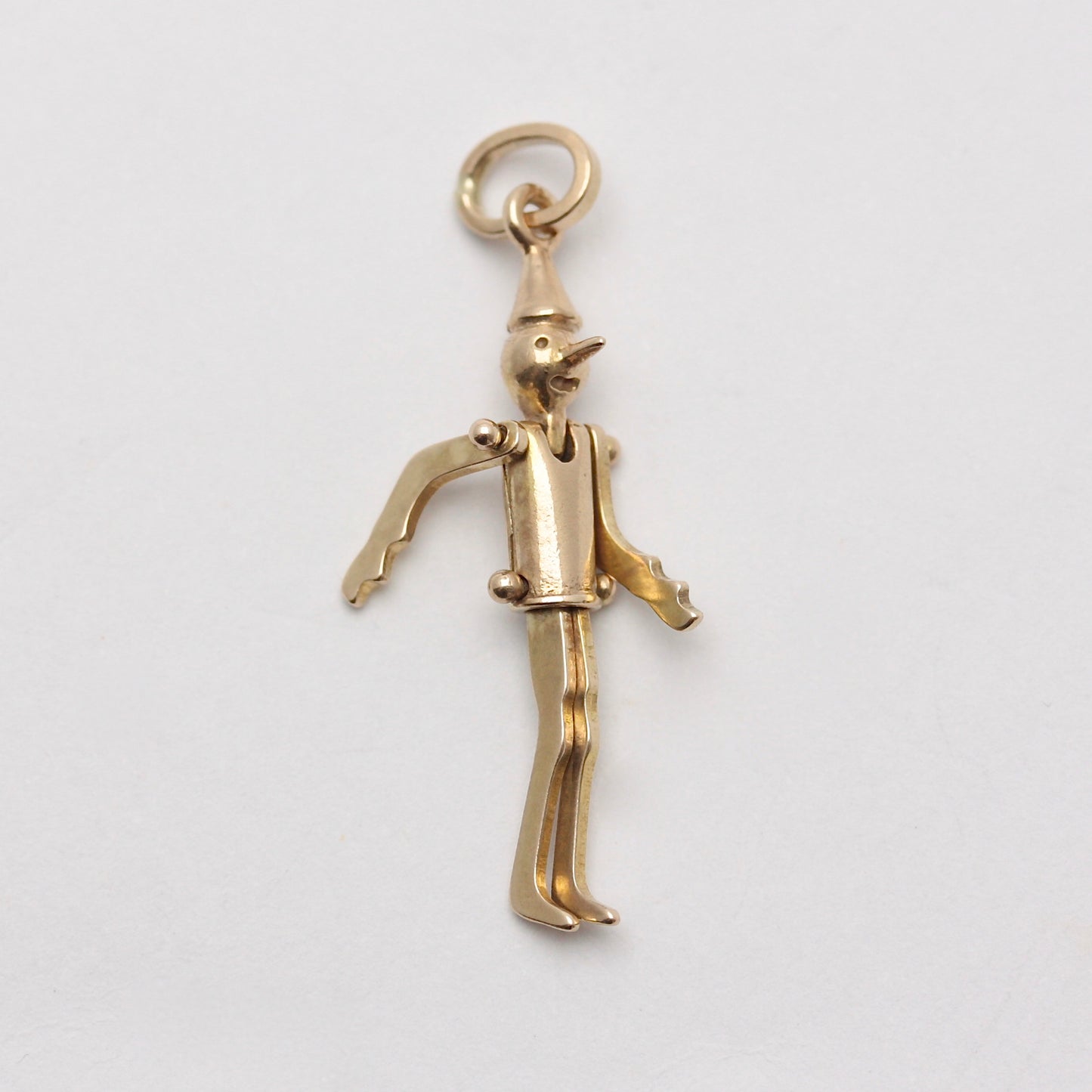 vintage 9ct gold pinocchio charm