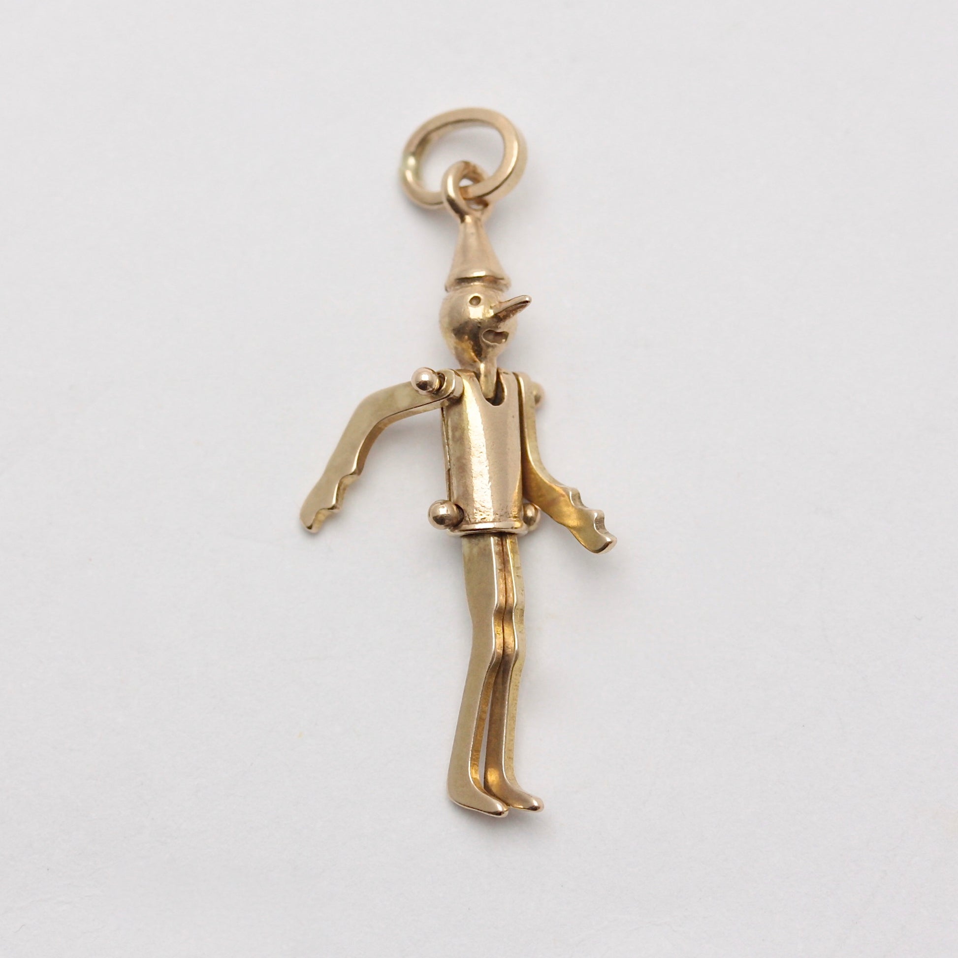 vintage 9ct gold pinocchio charm