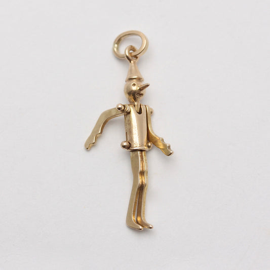 vintage 9ct gold pinocchio charm