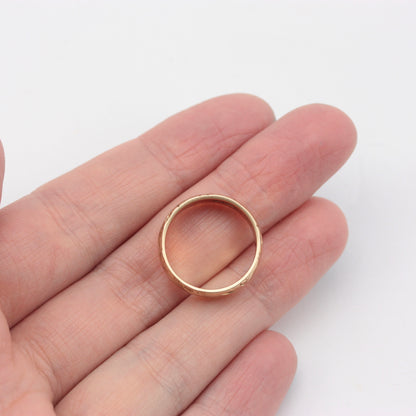 Vintage 9ct Gold Floral Patterned Band Ring, 1970