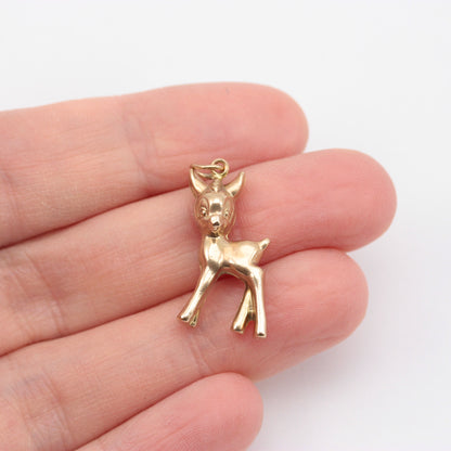 Vintage 9ct Gold Bambi Charm, 1973