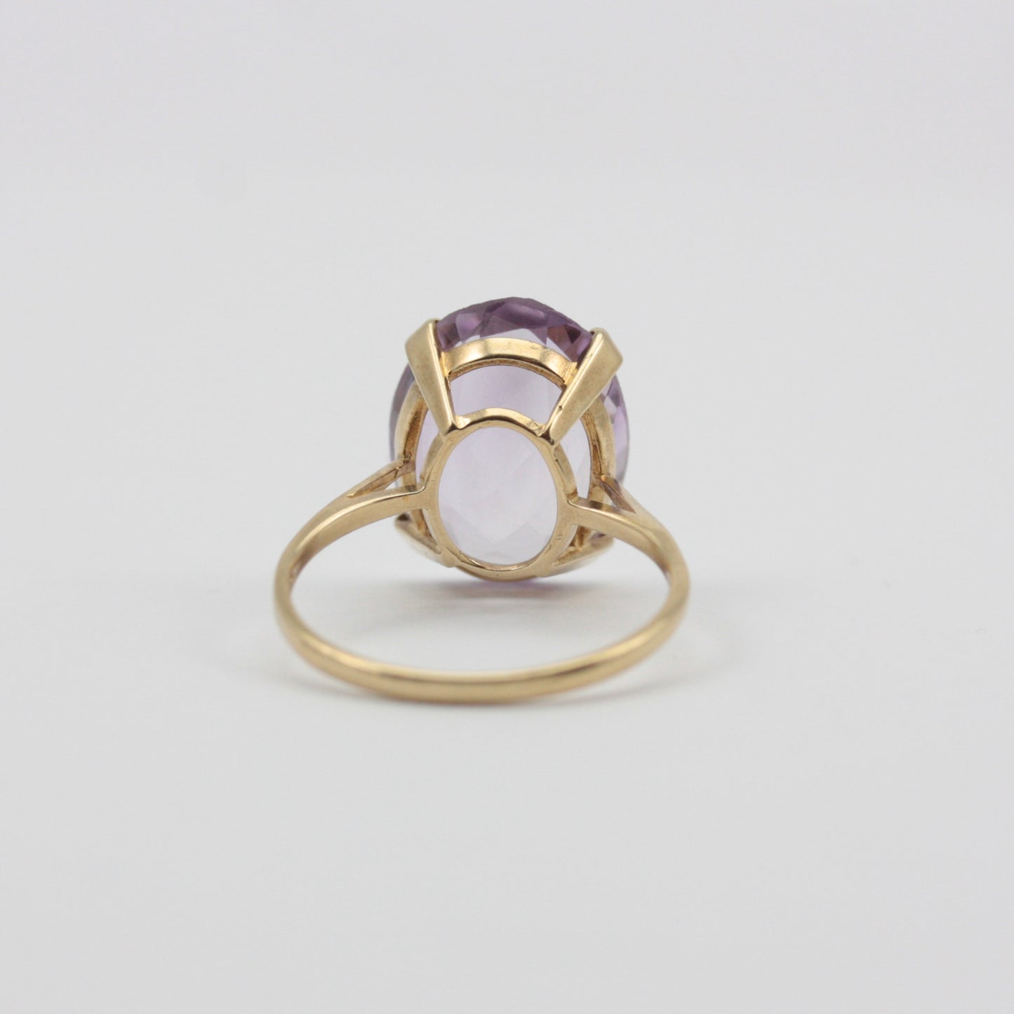 Vintage 9ct Gold Pale Amethyst Cocktail Ring, 1992