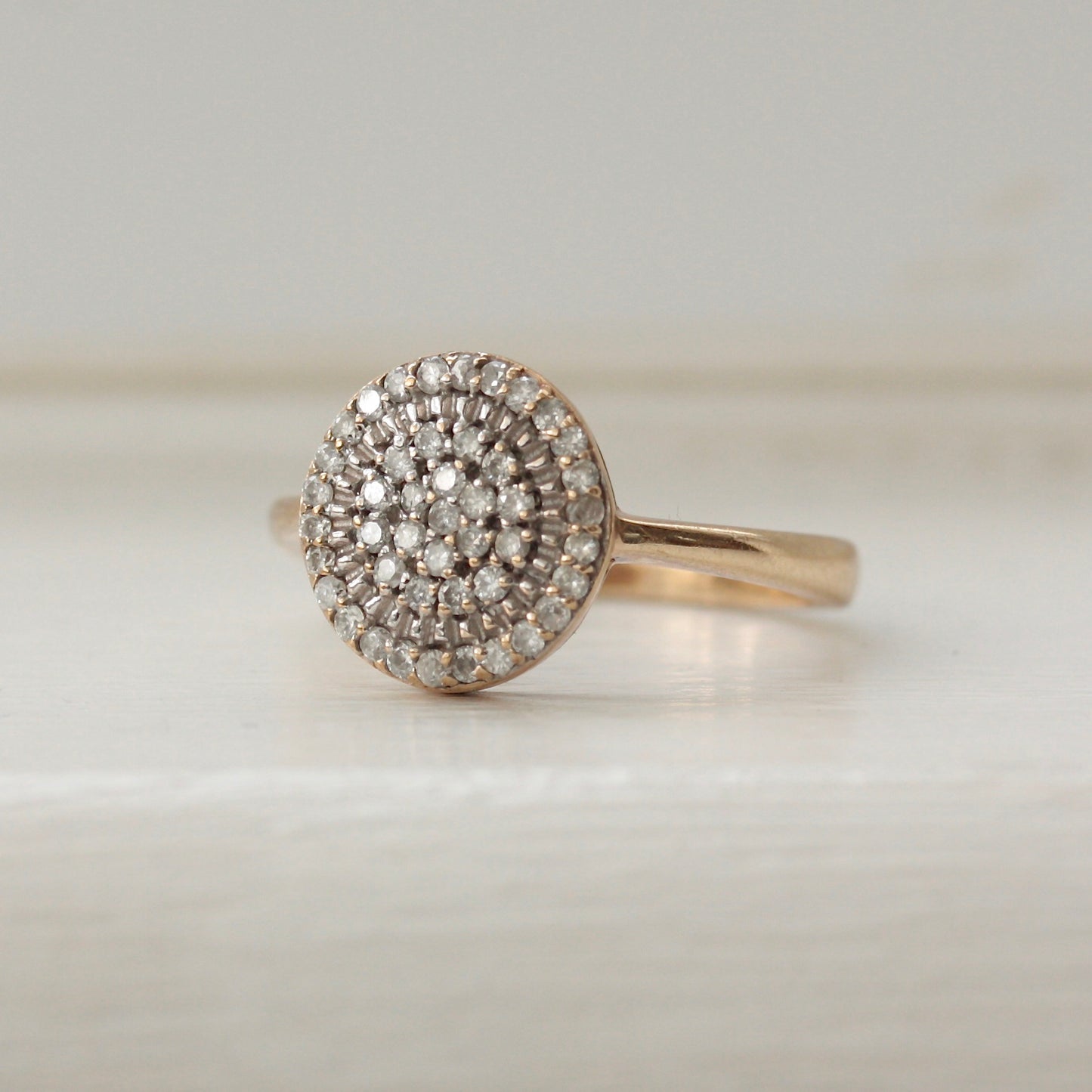 Pre-owned 9ct Yellow Gold and Diamond Target Ring