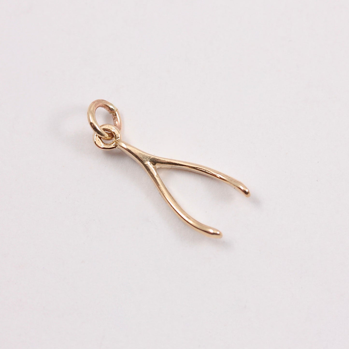 Vintage 9ct Gold Wishbone Pendant / Charm