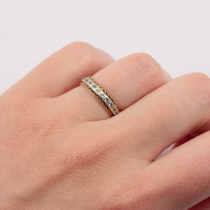 Vintage 9ct Gold Spinel Full Eternity Ring, 1970