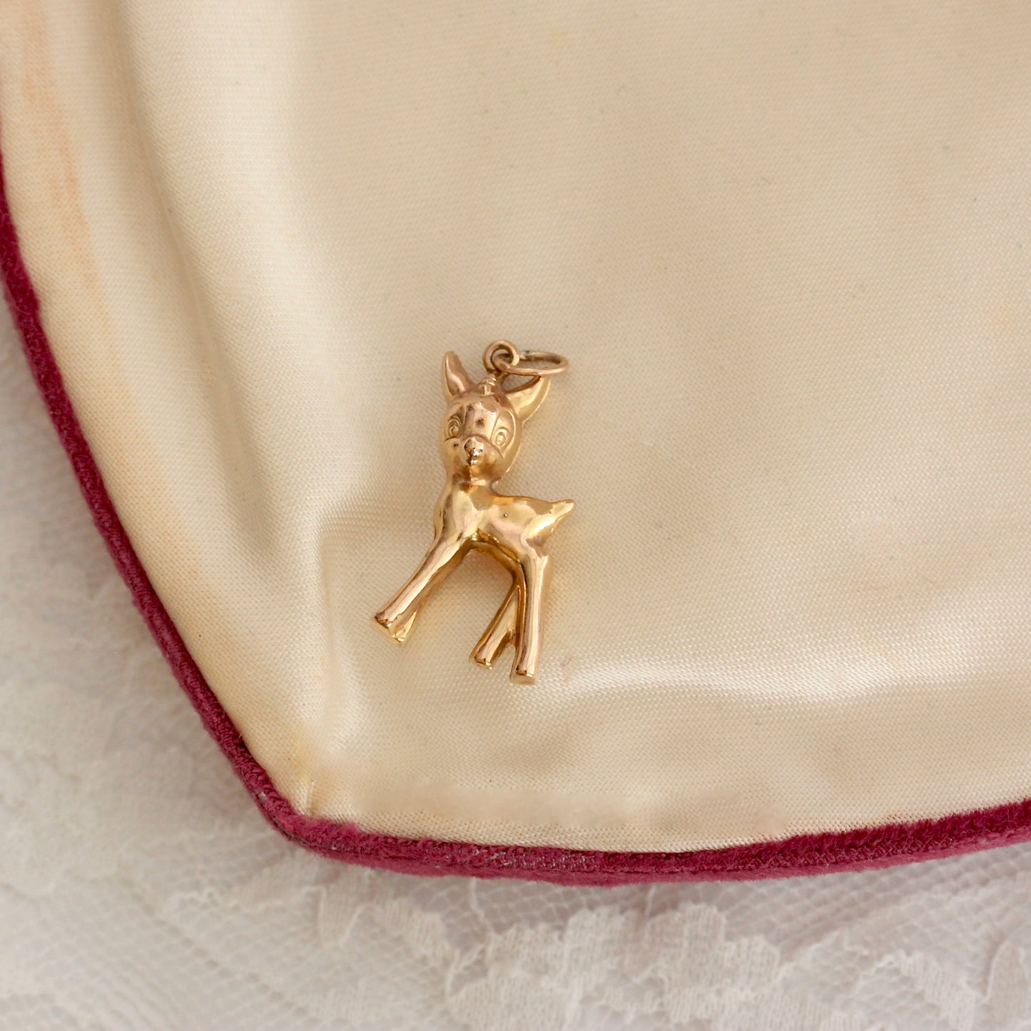 Vintage 9ct Gold Bambi / Deer Charm, 1973