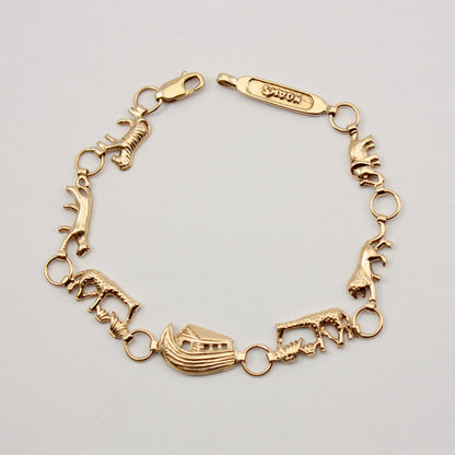 Vintage 9ct Gold Noah's Ark Bracelet