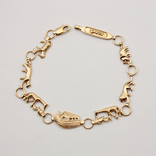 Vintage 9ct Gold Noah's Ark Bracelet