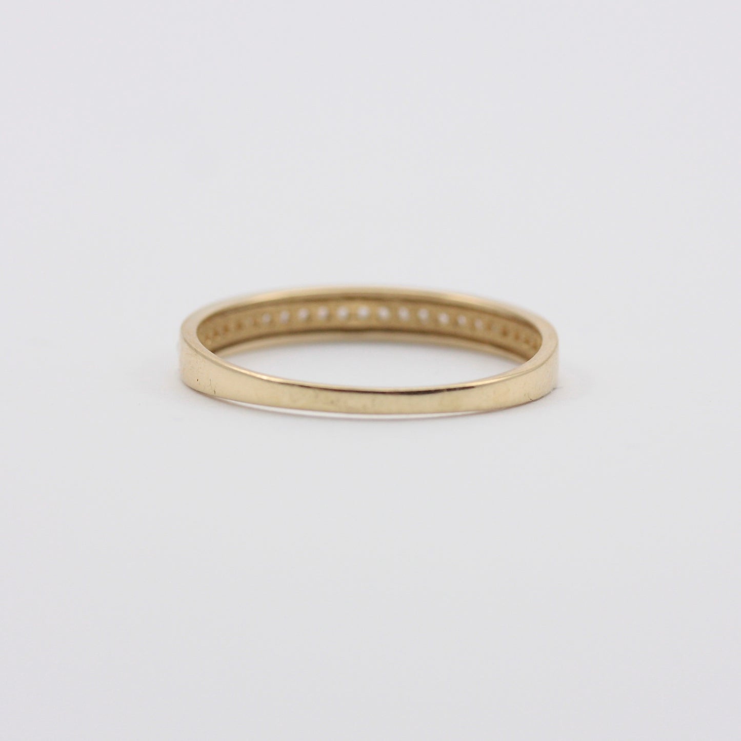 Pre-owned 9ct Gold CZ Half Eternity Ring