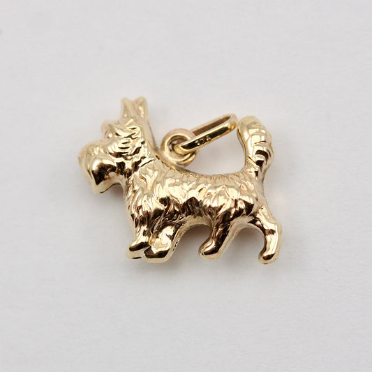Vintage 9ct Gold Scottie Dog Charm