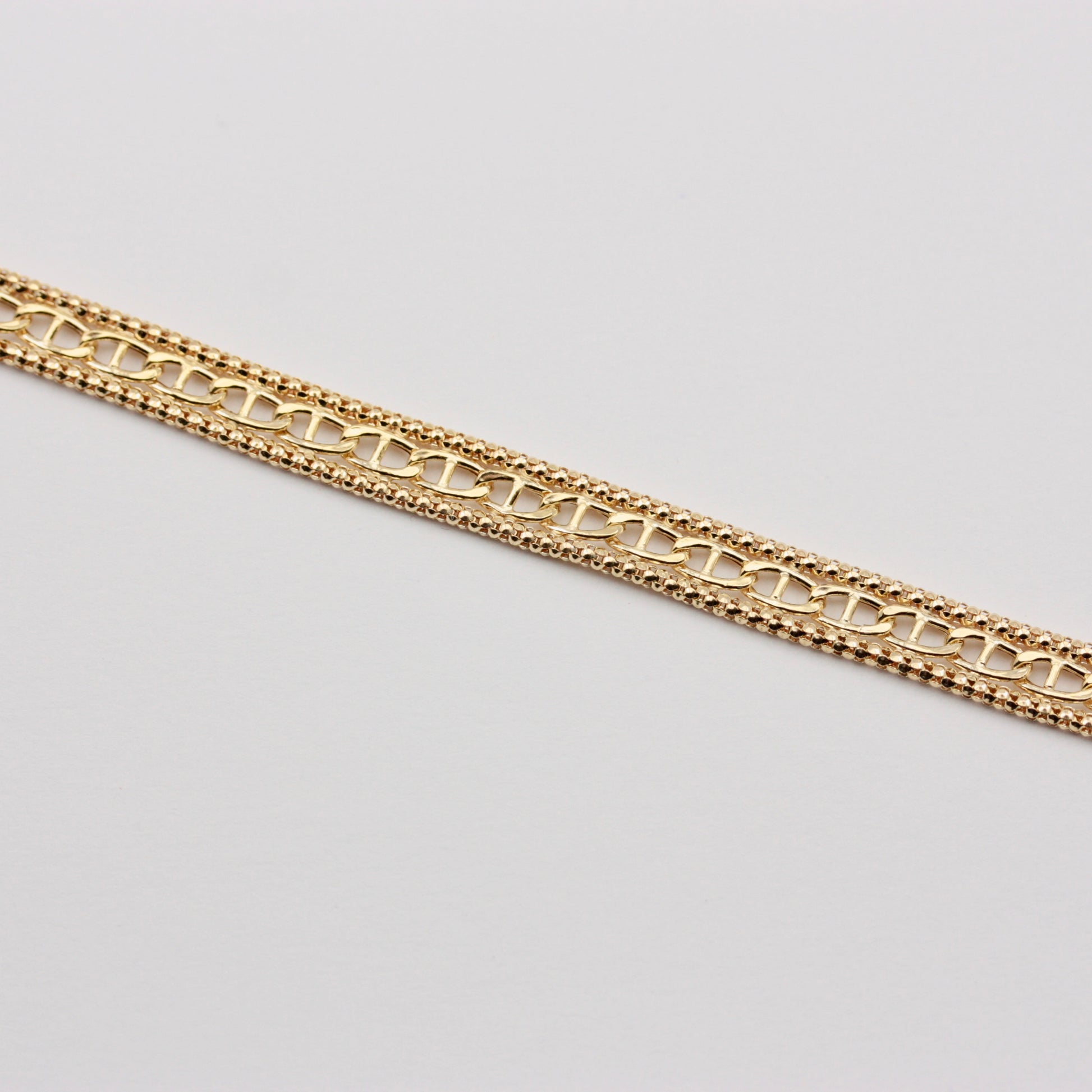 9ct gold popcorn chain bracelet