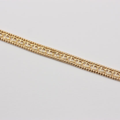 9ct gold popcorn chain bracelet