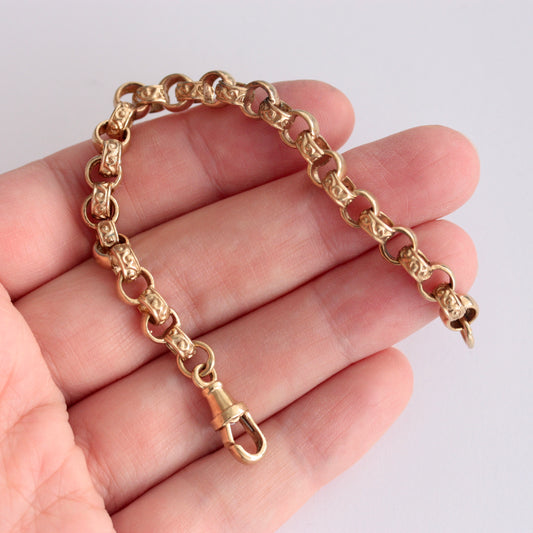 chunky gold belcher bracelet