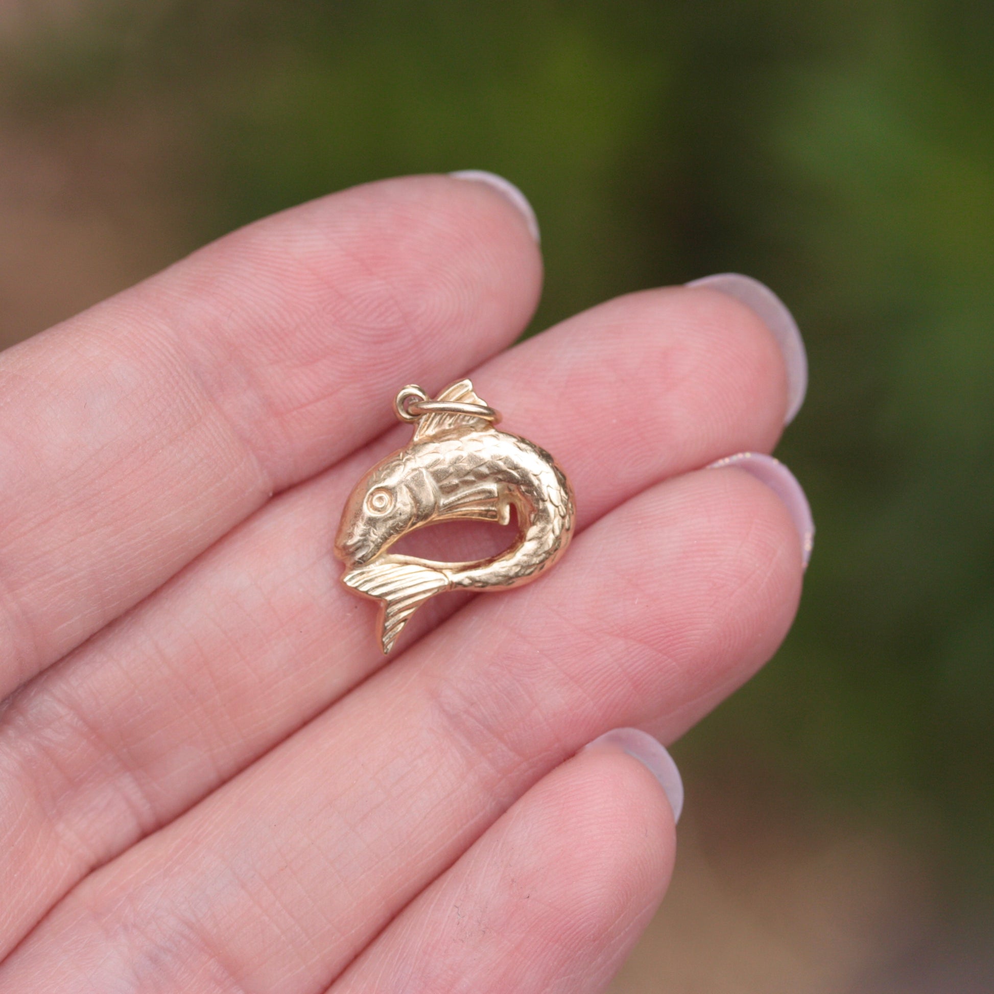 vintage gold test charm