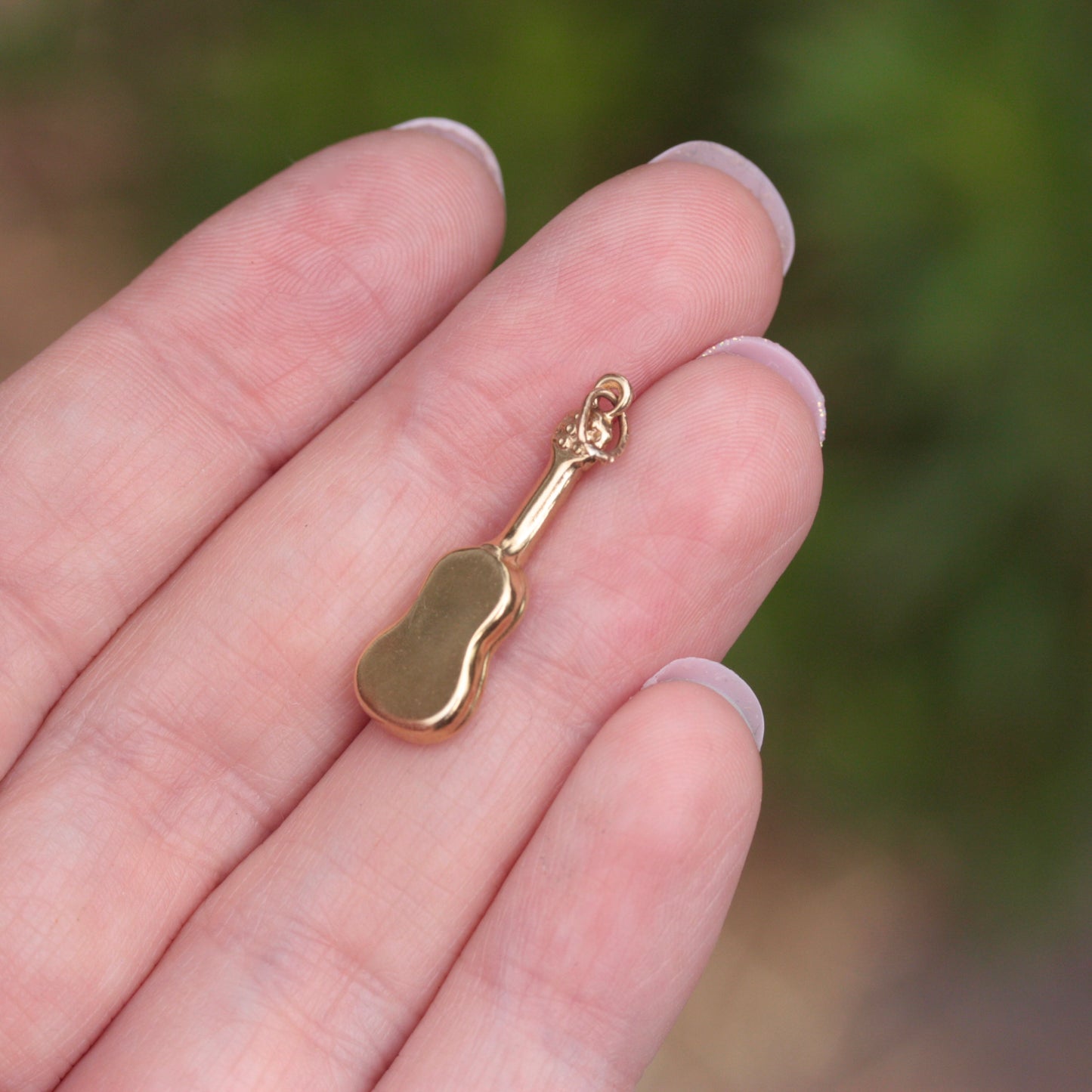vintage gold guitar charm