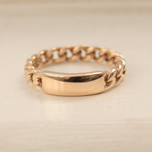 vintage curb chain ring