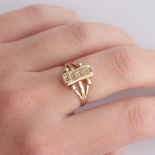 vintage 1970s ingot ring