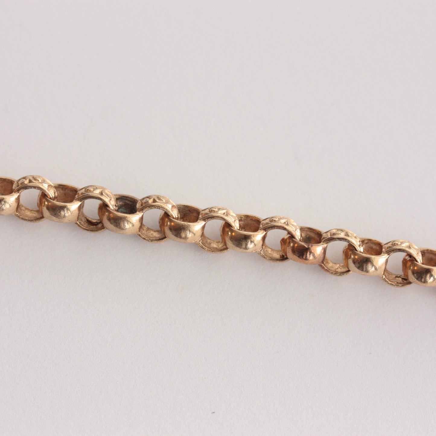 patterned 9ct gold belcher bracelet