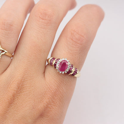 second hand ruby and diamond ring