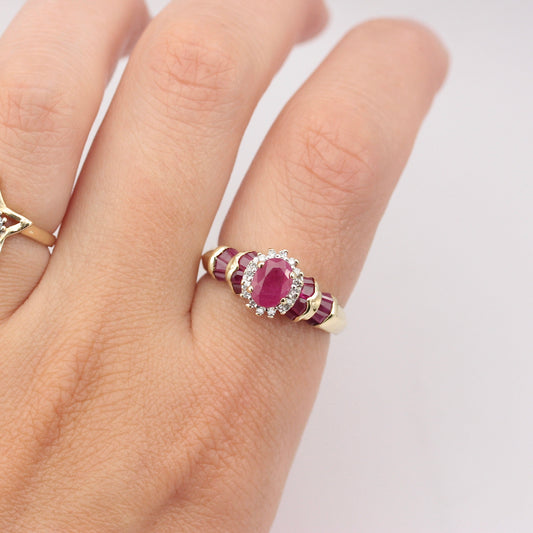 second hand ruby and diamond ring