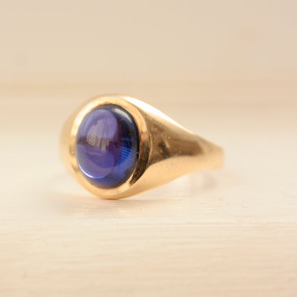 vintage synthetic sapphire ring