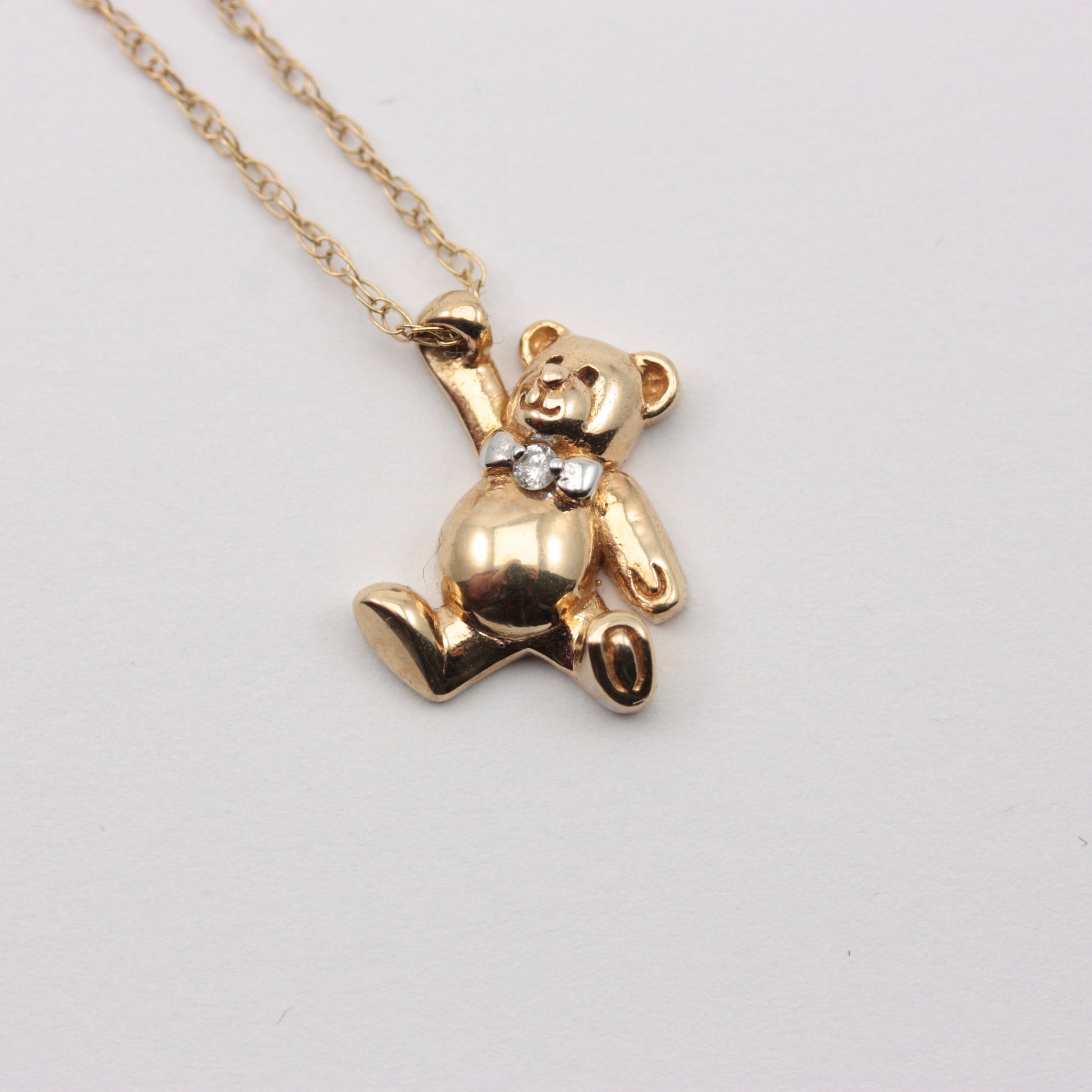 vintage hanging teddy pendant