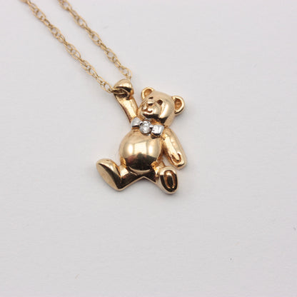 vintage hanging teddy pendant