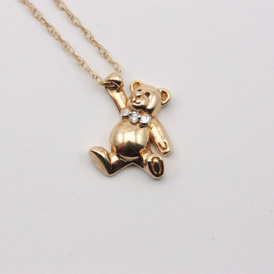 vintage hanging teddy pendant
