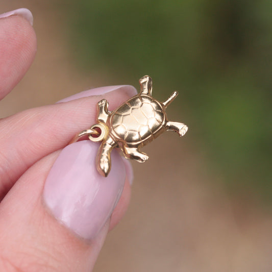 vintage turtle charm