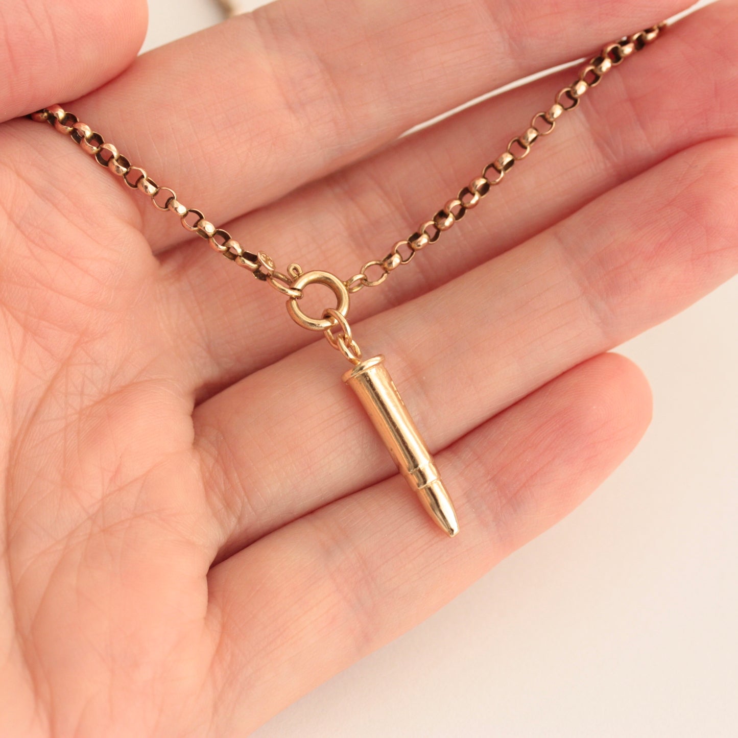9ct gold bullet pedant