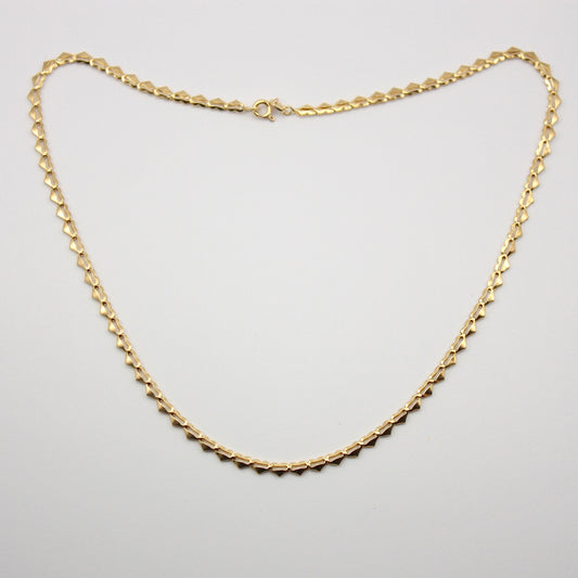 Vintage 9ct Gold Heart Link Chain Necklace