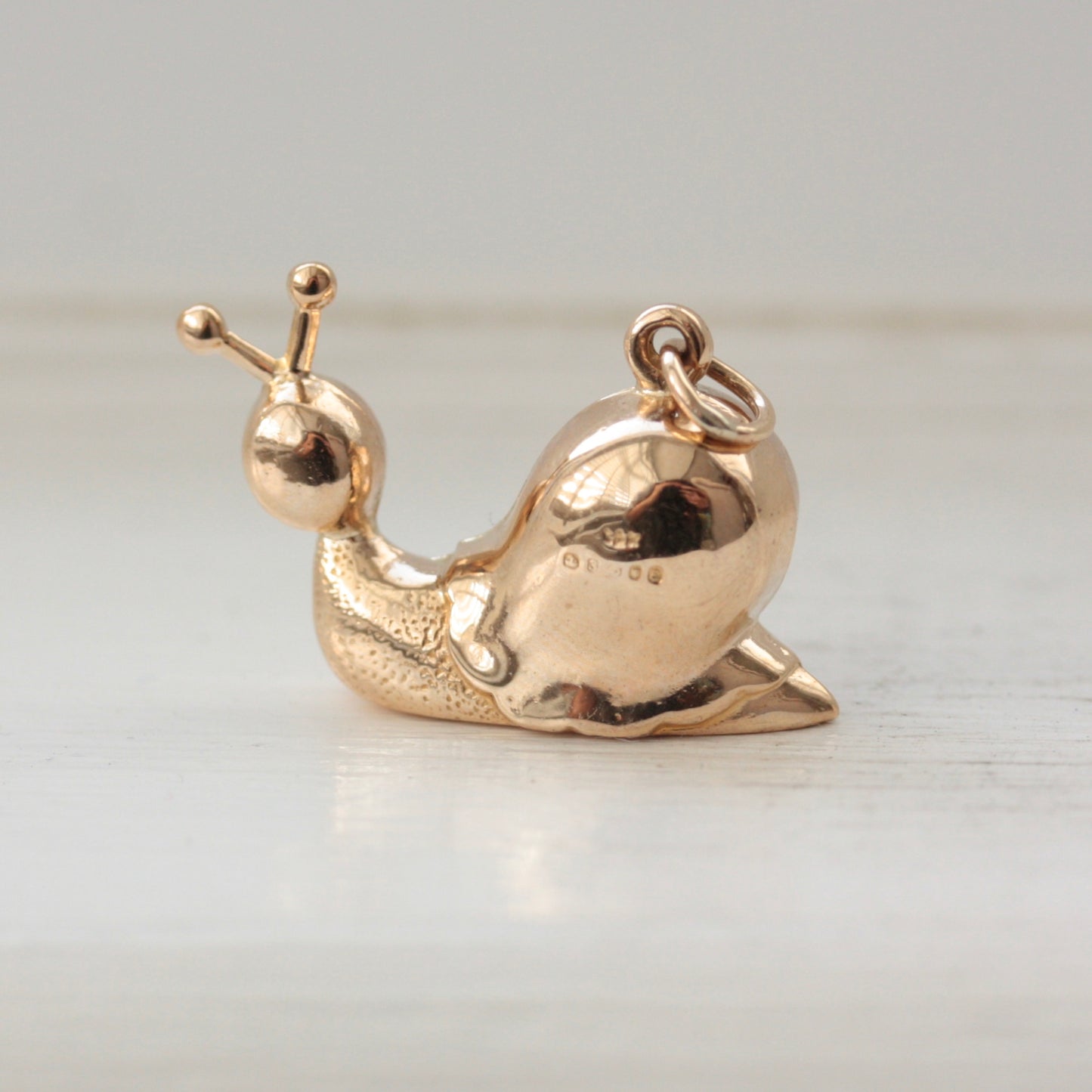 Vintage 9ct Gold Snail Charm, 1979